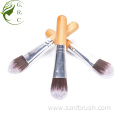 Mini Wood Foundation Makeup Brush Flat Powder